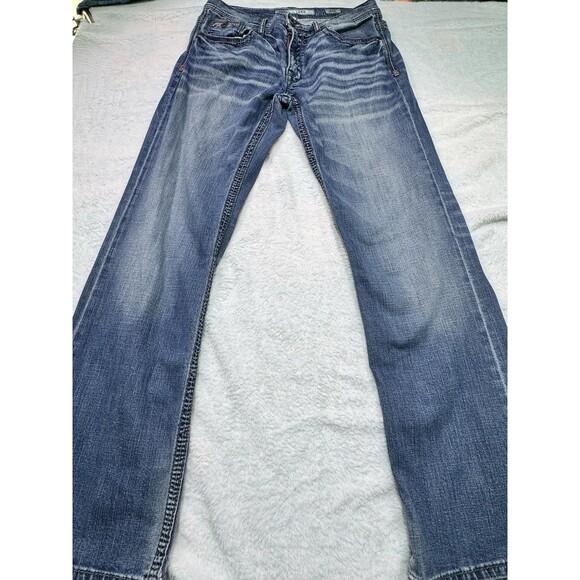 Buckle Other - BKE Jake Straight Leg Mens 31L Blue Stretch Low Rise 5-Pocket (31x32.5) Cowboy